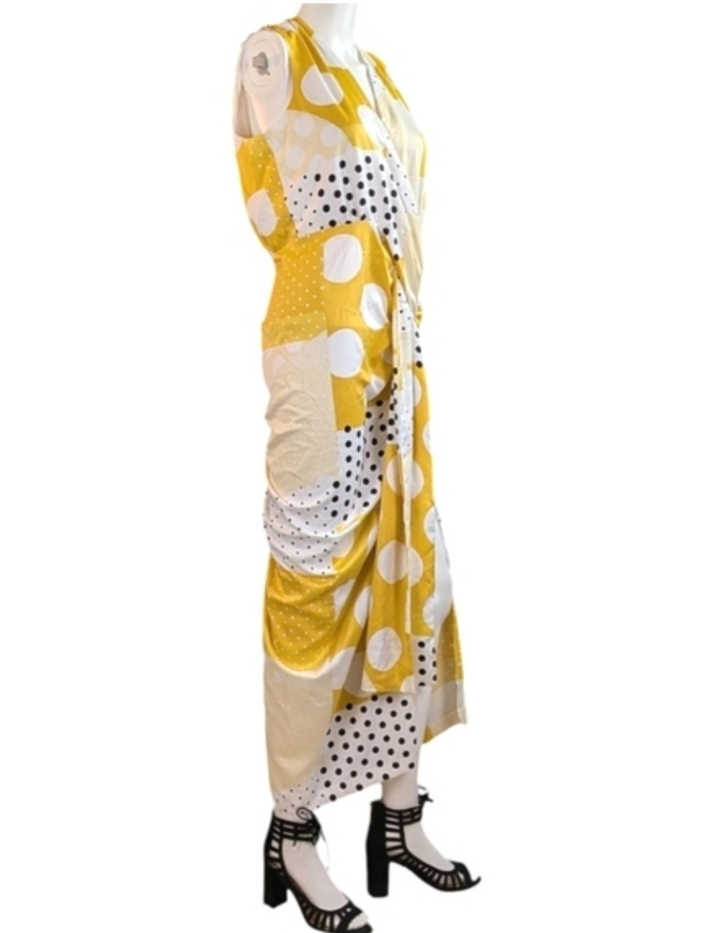 Eva Mendes For NY & Co Fabulous Polka Dot Faux Wrap Dress!! - Picture 14 of 17